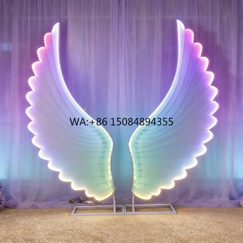 Lighting Decoration Ideas - Leuchtende Engelsflügel Lichtrequisiten Farbige Fantasy LED-Flügel