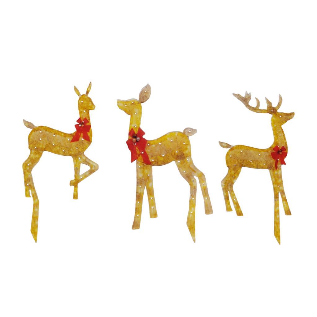 Lighting Christmas Decor - Warmweiße Weihnachts-Rentier-Lichtständer für Außenbereich-Dekorationen, Leuchtende Acryl-Gartendekorationen