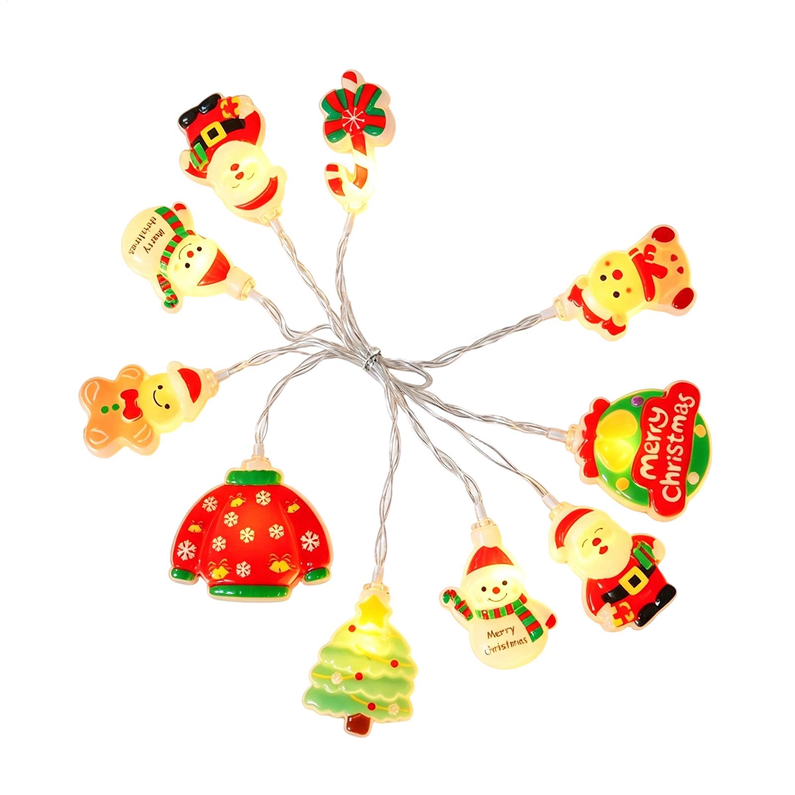 Lighting Christmas Decor - Weihnachts-Lichterkette, dekorative wasserdichte LED-Weihnachtsmann-Leuchte, Weihnachtsbaum-Hängedekoration für
