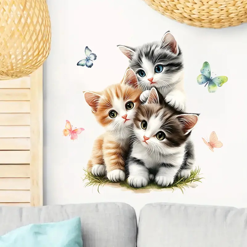 Drei Katzen mit Schmetterlings – Lighting Mcqueen Bedroom Decor Bewertung und Preis