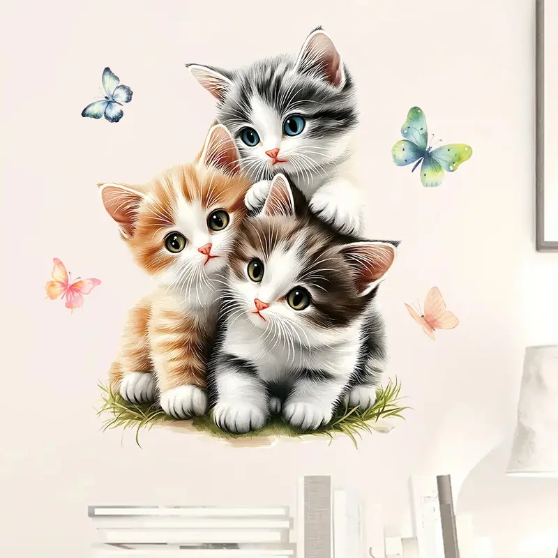 Drei Katzen mit Schmetterlings – Lighting Mcqueen Bedroom Decor Bewertung und Preis