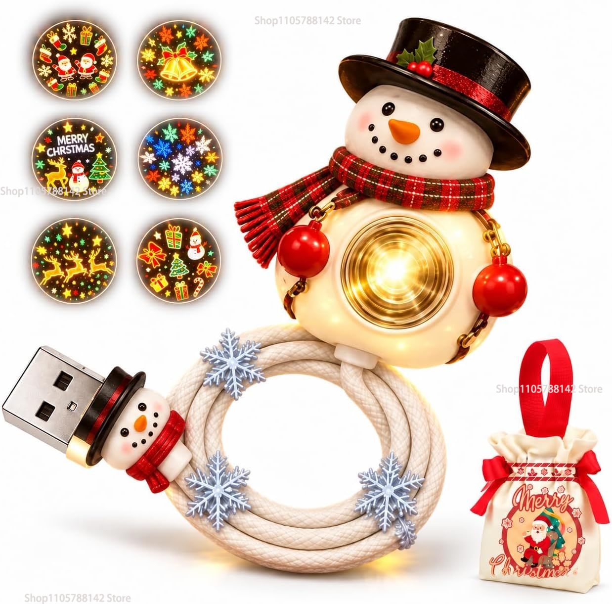 Weihnachts-Schneemann-USB-Proj – Lighting Christmas Decor Bewertung und Preis