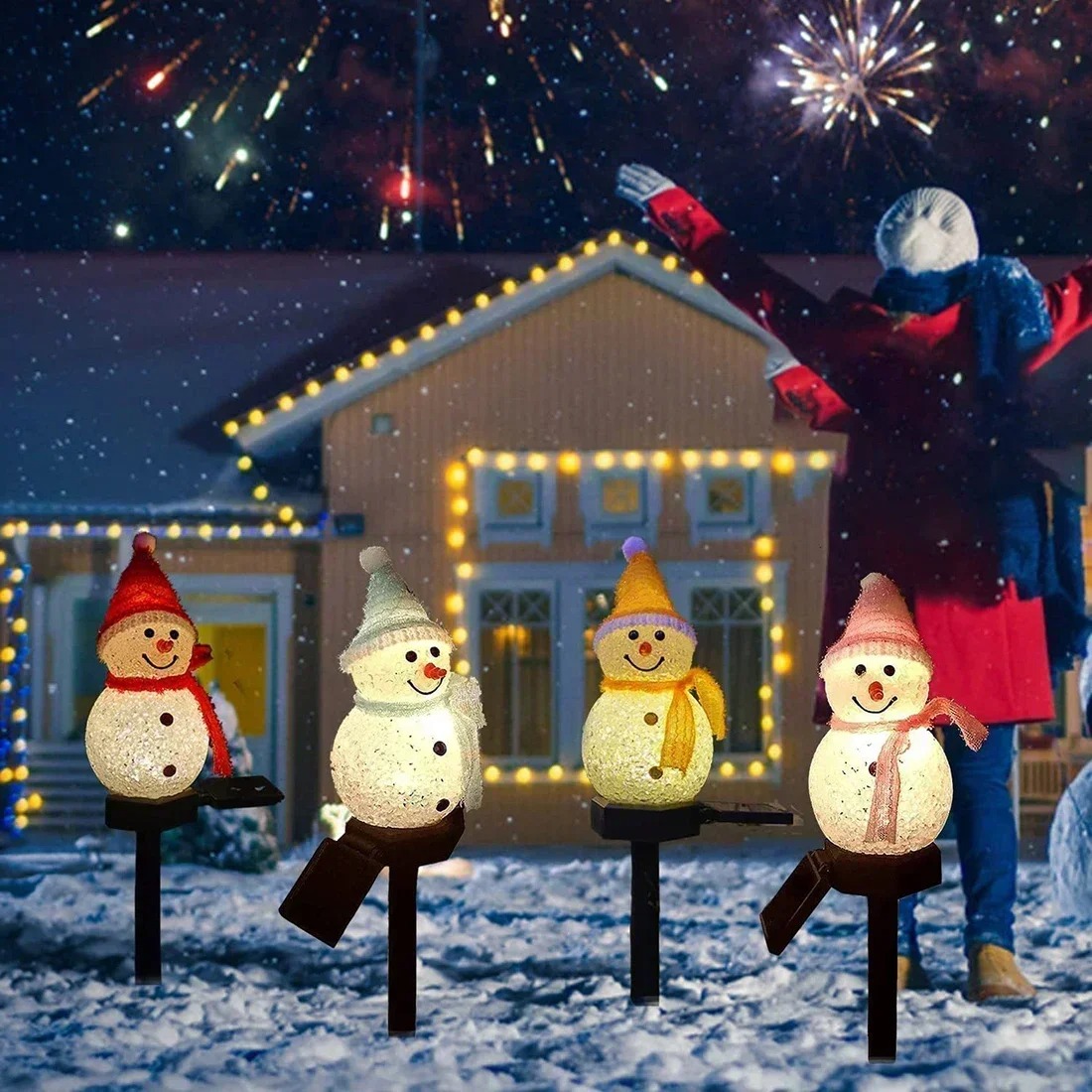 Weihnachts-Schneemann Solar-Ga – Lighting Christmas Decor Bewertung und Preis