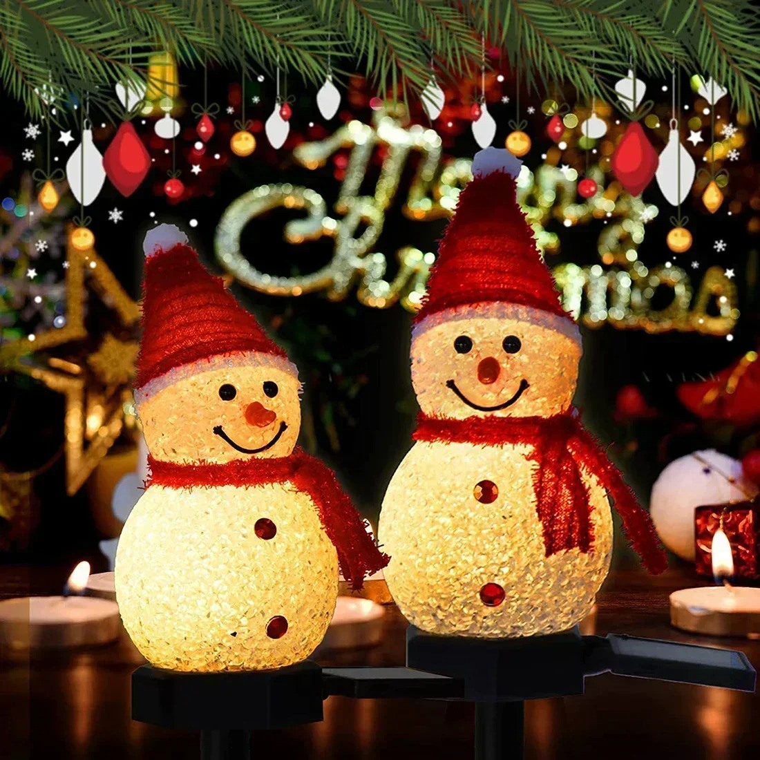 Weihnachts-Schneemann Solar-Ga – Lighting Christmas Decor Bewertung und Preis
